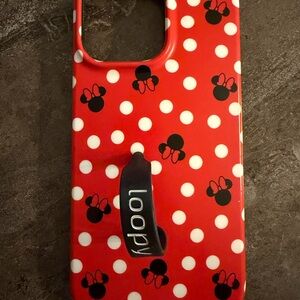 Loopy Case Red with Black and White Dots